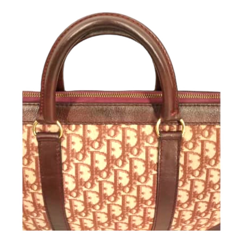 Dior DIORISSIMO Burgundy & Linen Travel Bag - Picture 3 of 11
